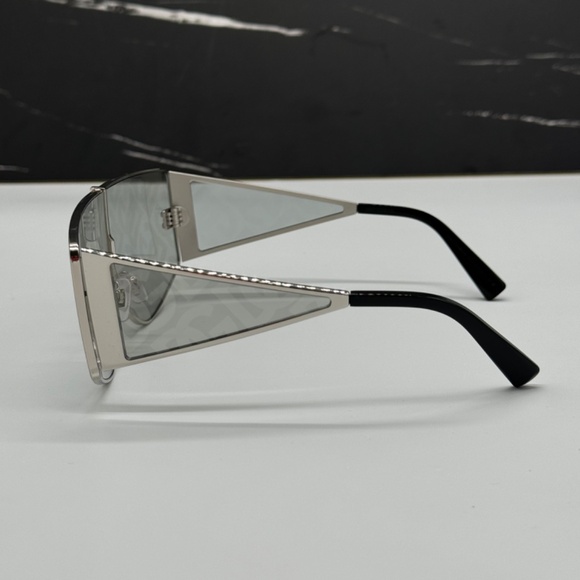 NEW DG2305 05/AL DOLCE&GABBANA SUNGLASSES OVERSIZED SILVER UNISEX EYEWEAR - Picture 6 of 12